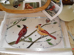 finished cut pieces of cardinals